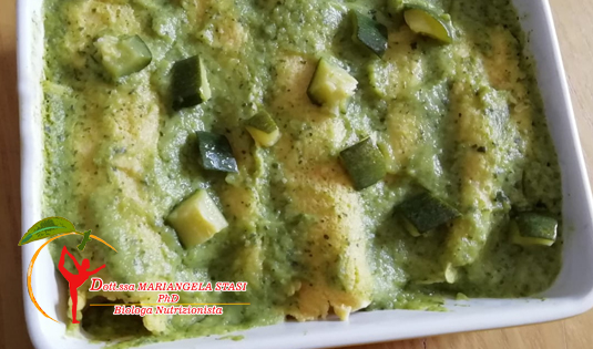 Crepes di ceci con asiago e crema di zucchine