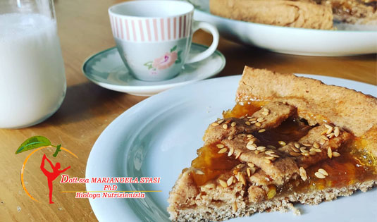 Crostata di farro con semi di lino